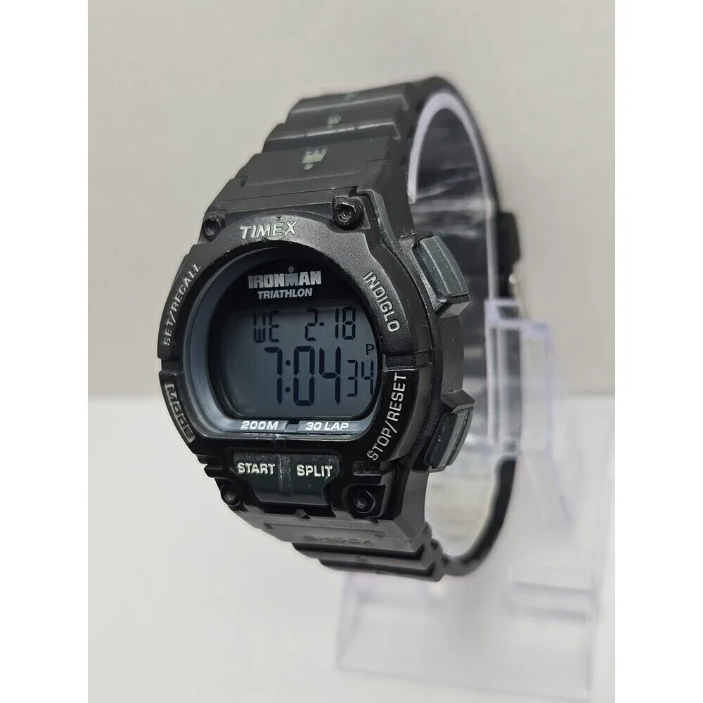Timex Mens Ironman Triathlon Endure 30 Shock 44mm Digital 200M Watch New Battery